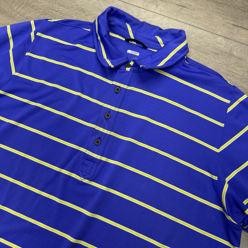 Zero Restriction Tour Series Striped Polo Shirt Men's Sz L Golf Casual